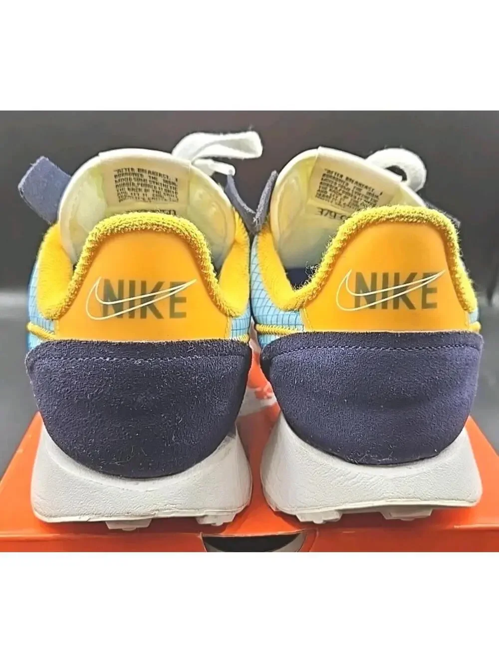 Women’s Nike Waffle Racer 2X Size 8 Blue And Gold EUC DC4467-400 w/ Box +++ - Picture 5 of 9